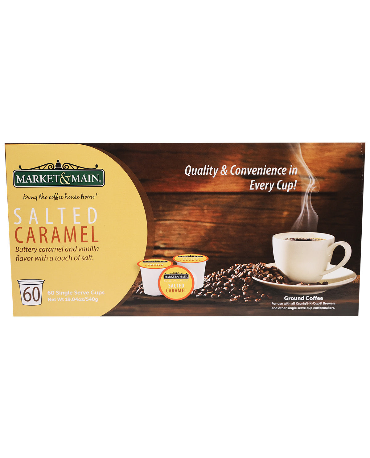 Market & Main 60ct Coffee Pods Salted Caramel
