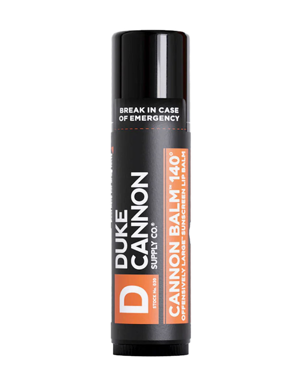 Duke Cannon balm stick on a white background