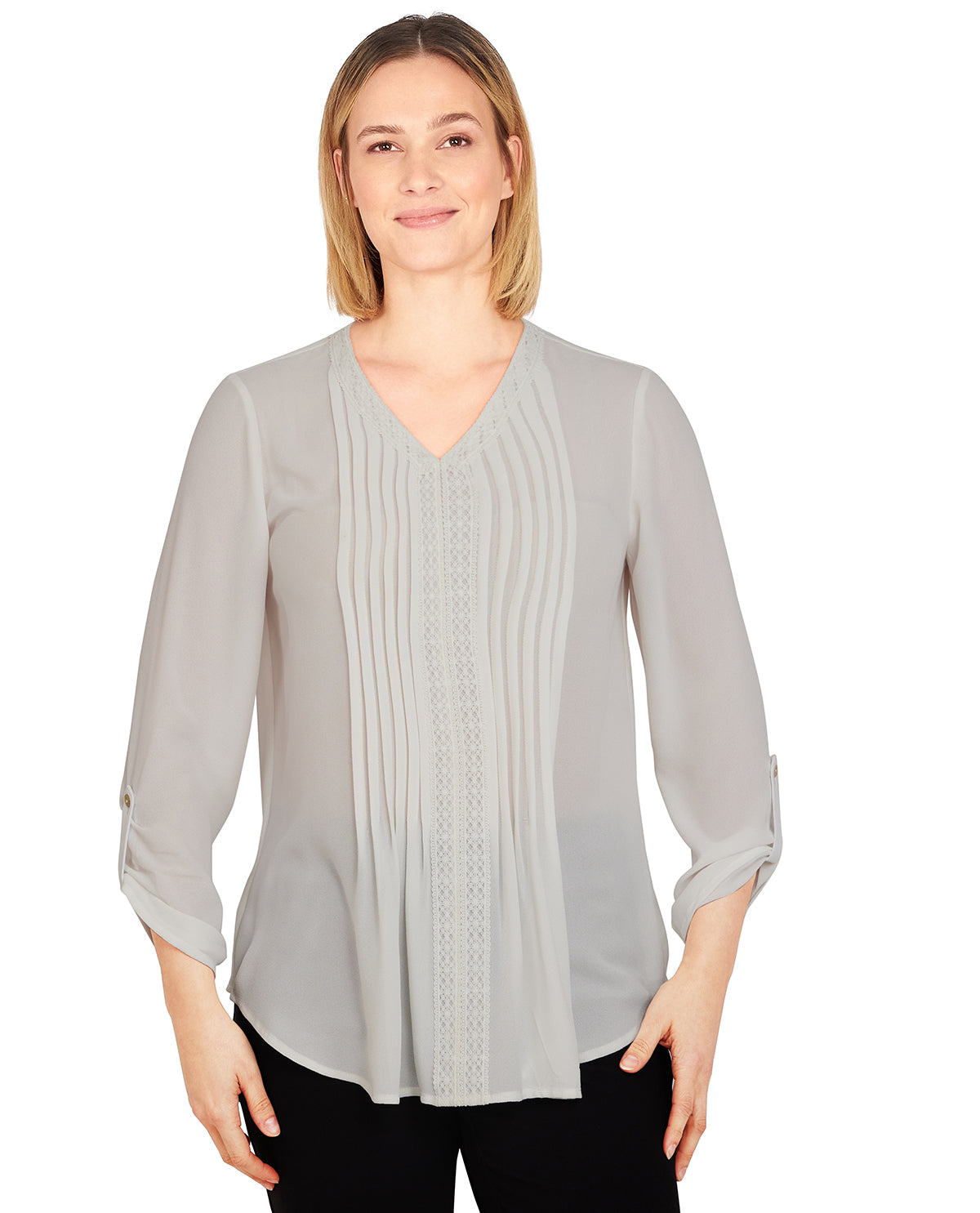 Ruby Road Meet Me in Tahiti Solid Woven Top