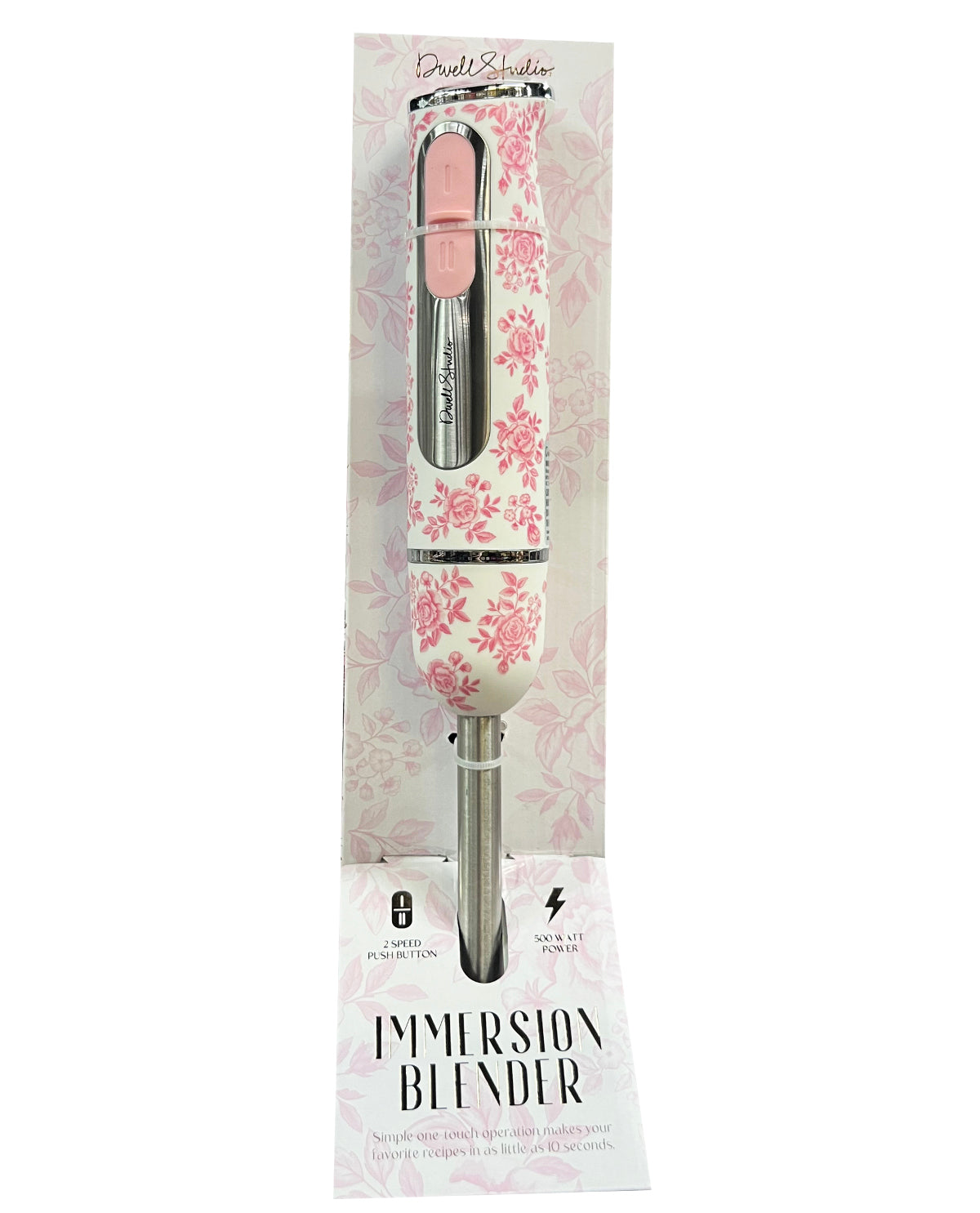 Blush Printed Immersion Blender