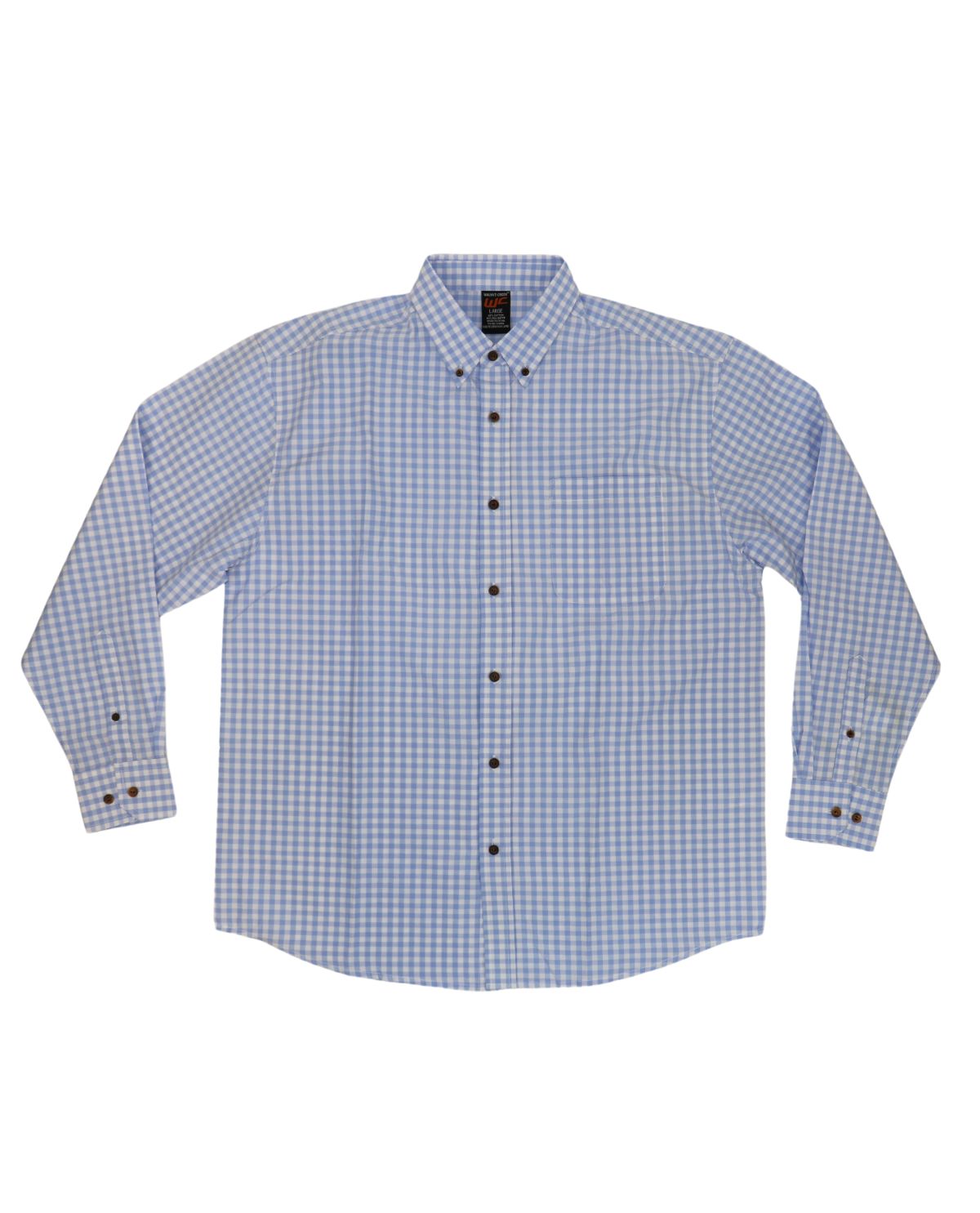 Walnut Creek Men's Big & Tall Long Sleeve Plaid Button Up Shirt