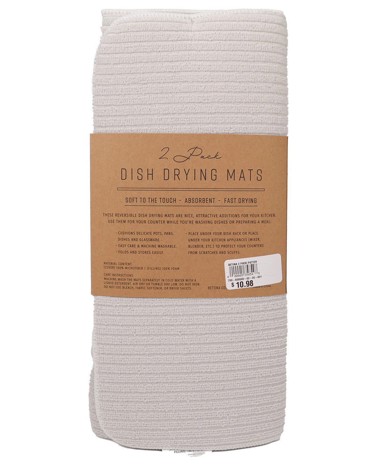 2pk Betina Pattern Dish Drying Mats