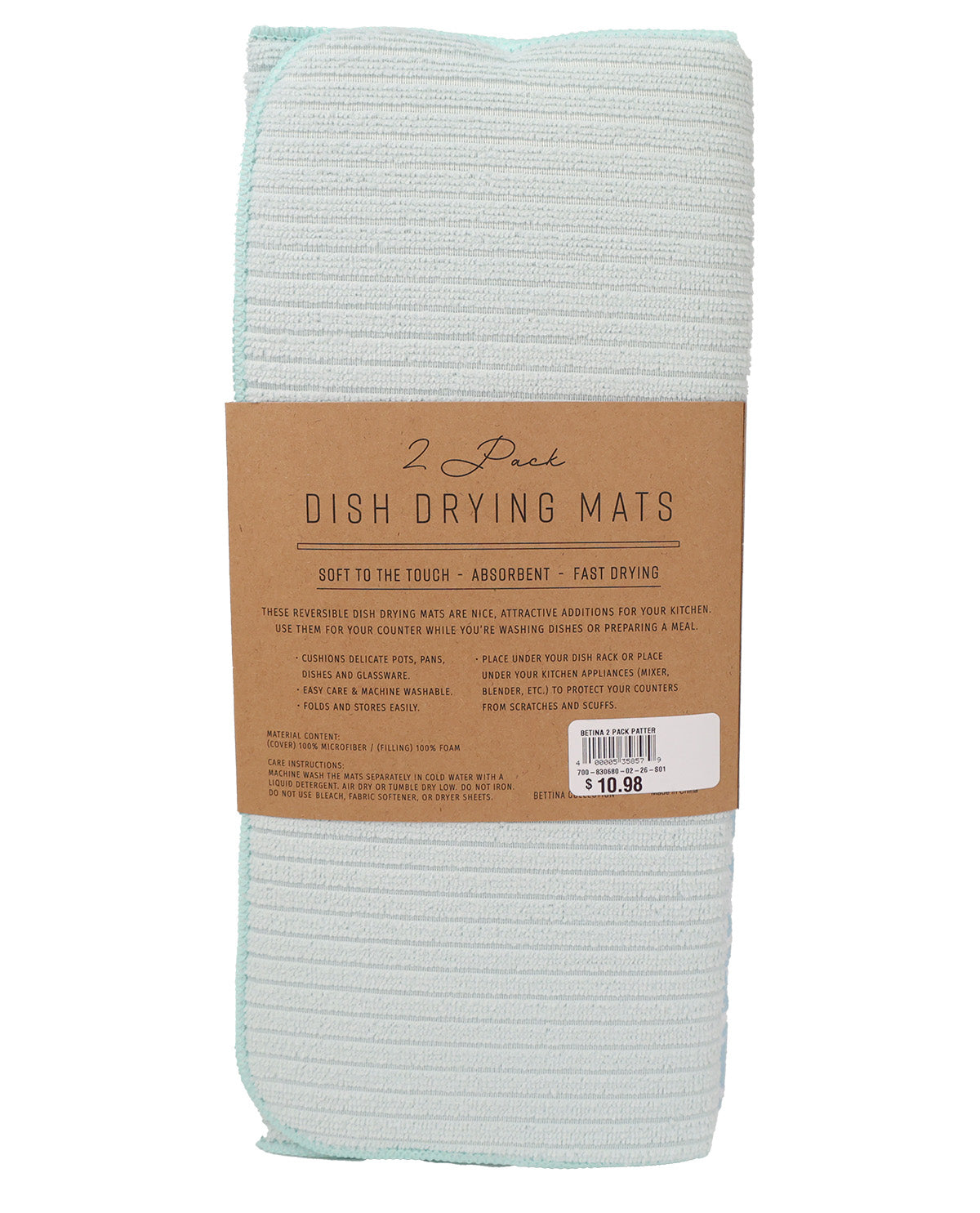 2pk Betina Pattern Dish Drying Mats