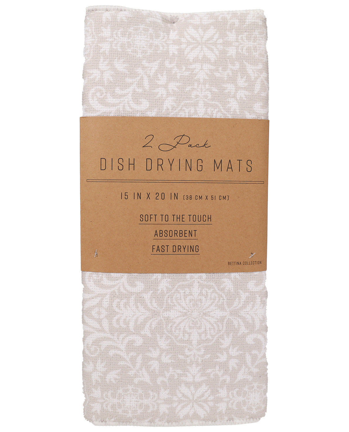 2pk Betina Pattern Dish Drying Mats