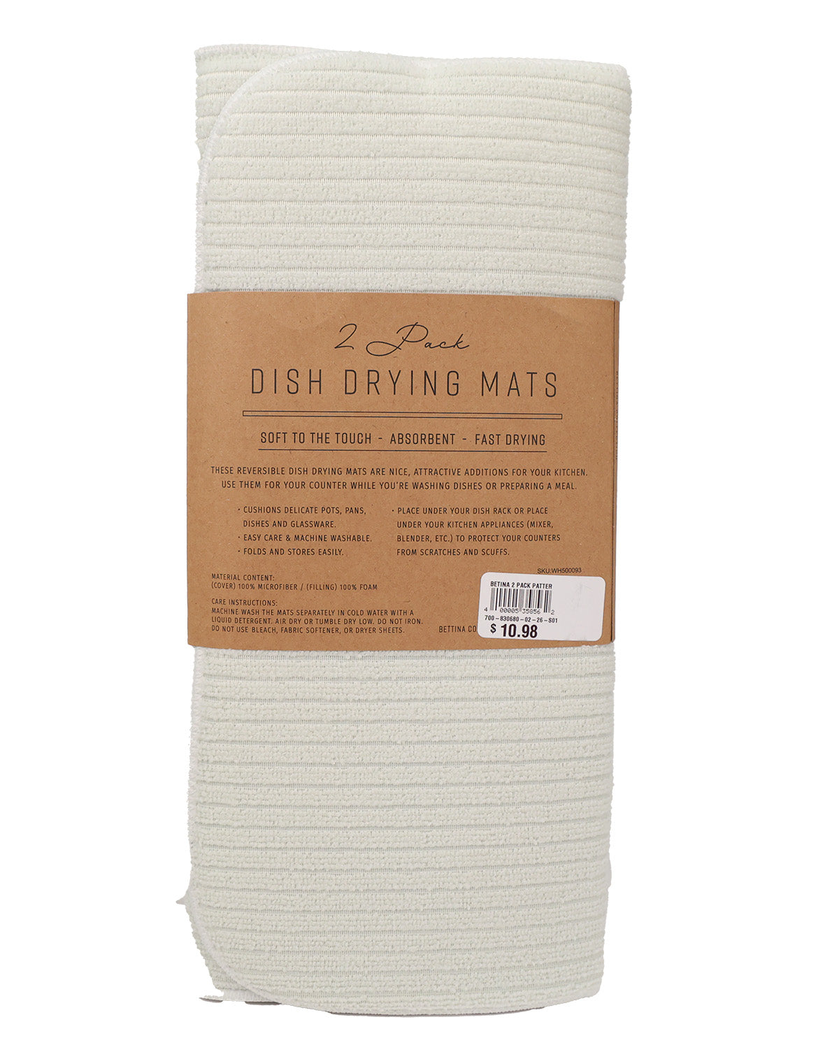 2pk Betina Pattern Dish Drying Mats