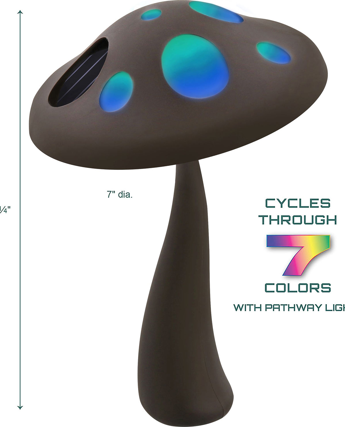 Mushroom Color-Changing Solar Pathway Light