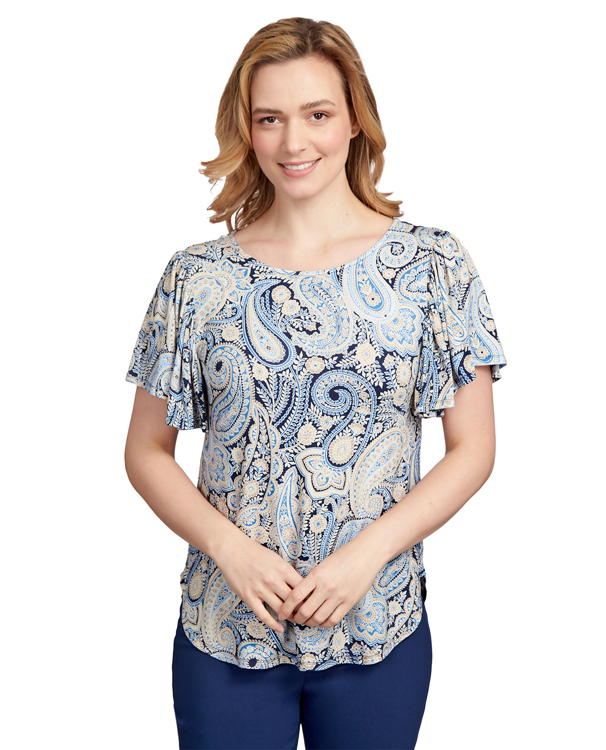 Ruby Road Missy Must Haves Scoop Neck Summer Paisley Top