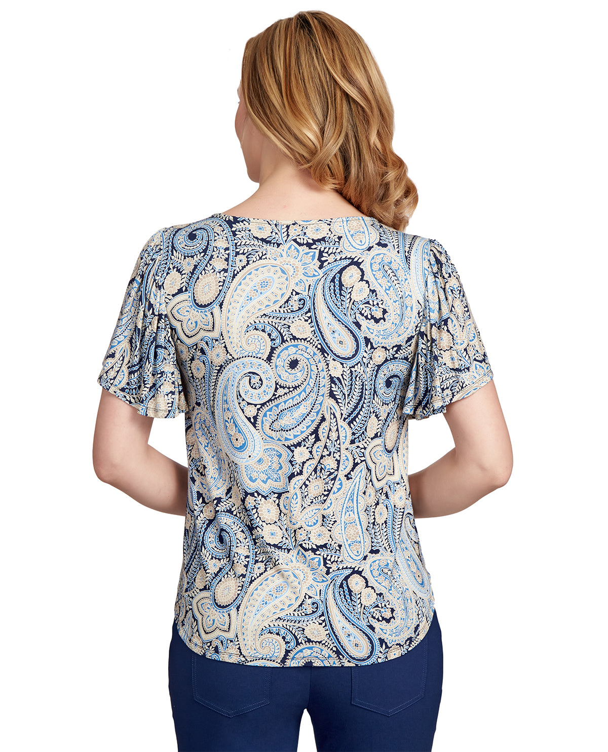 Ruby Road Missy Must Haves Scoop Neck Summer Paisley Top