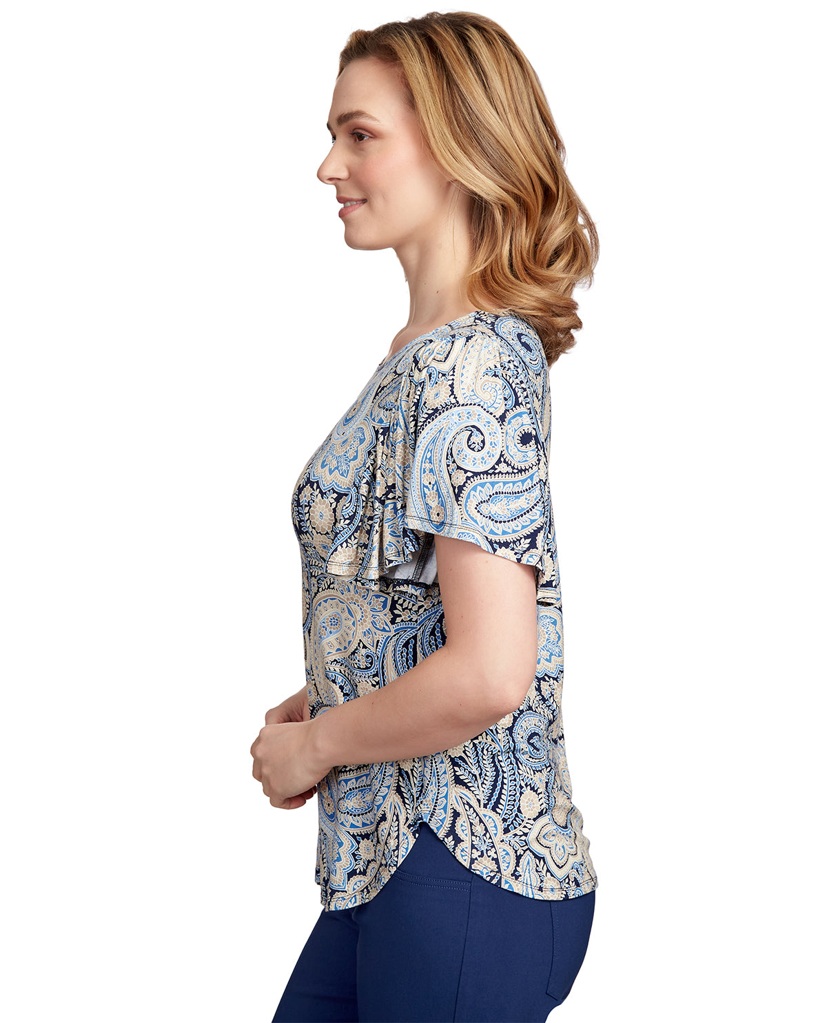 Ruby Road Missy Must Haves Scoop Neck Summer Paisley Top