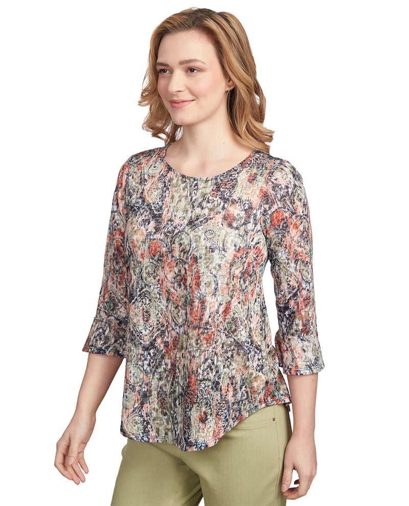 Ruby Road Must Haves II Medallion Knit Top