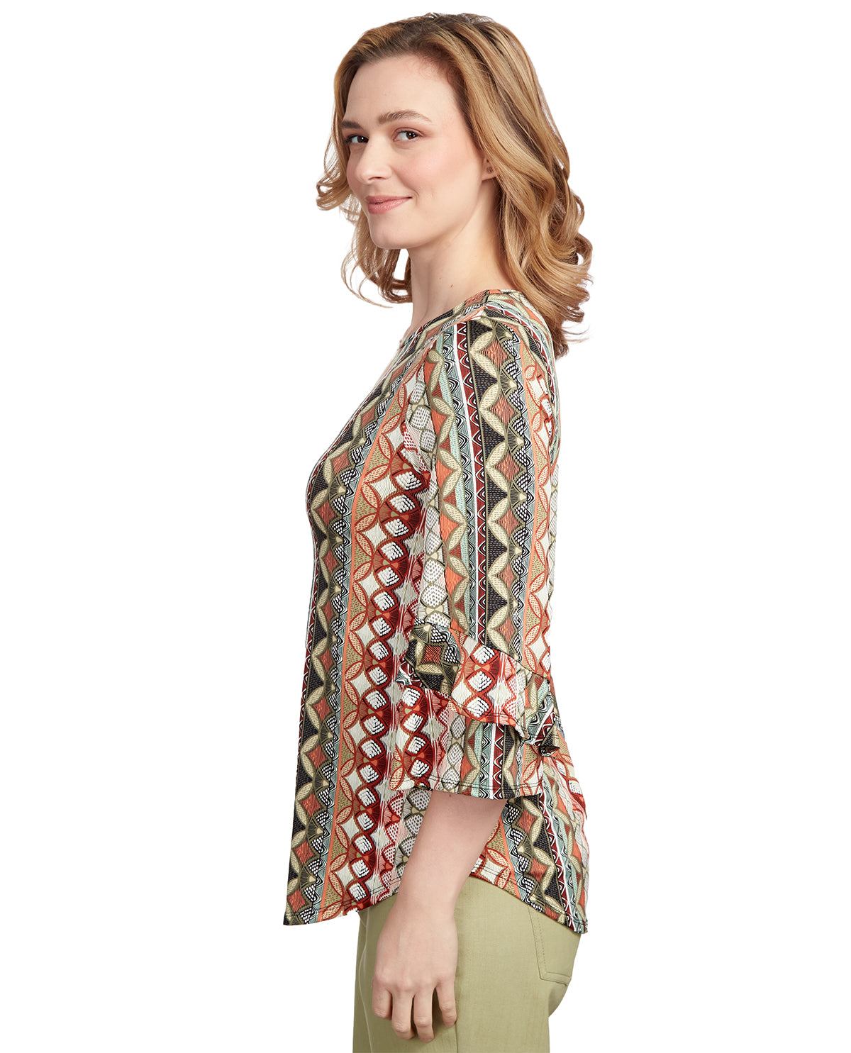Ruby Road Missy Must Have II Scoop Neck Batik Puff Knit Top