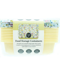 20-Piece Yellow Garden Food Storage Container Set