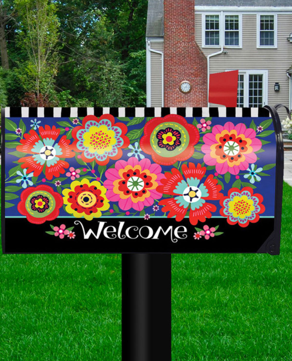 Bright Blooms Mailbox Cover