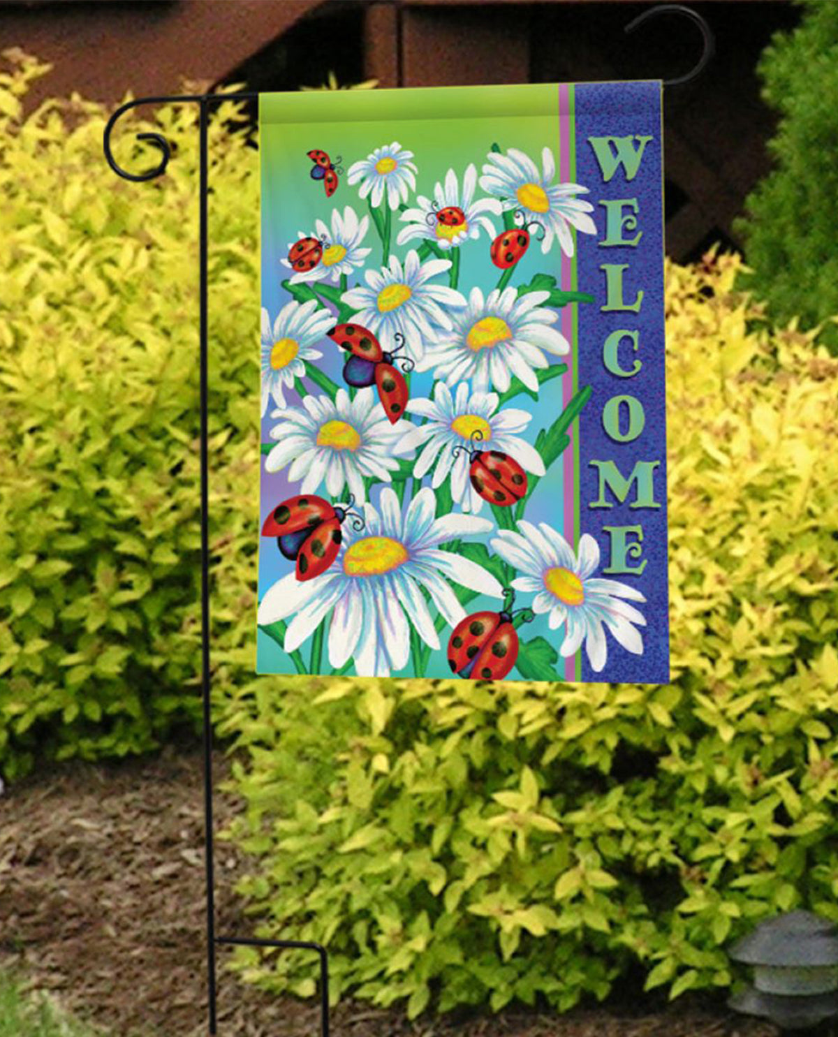 Ladybugs Spring Garden Flag