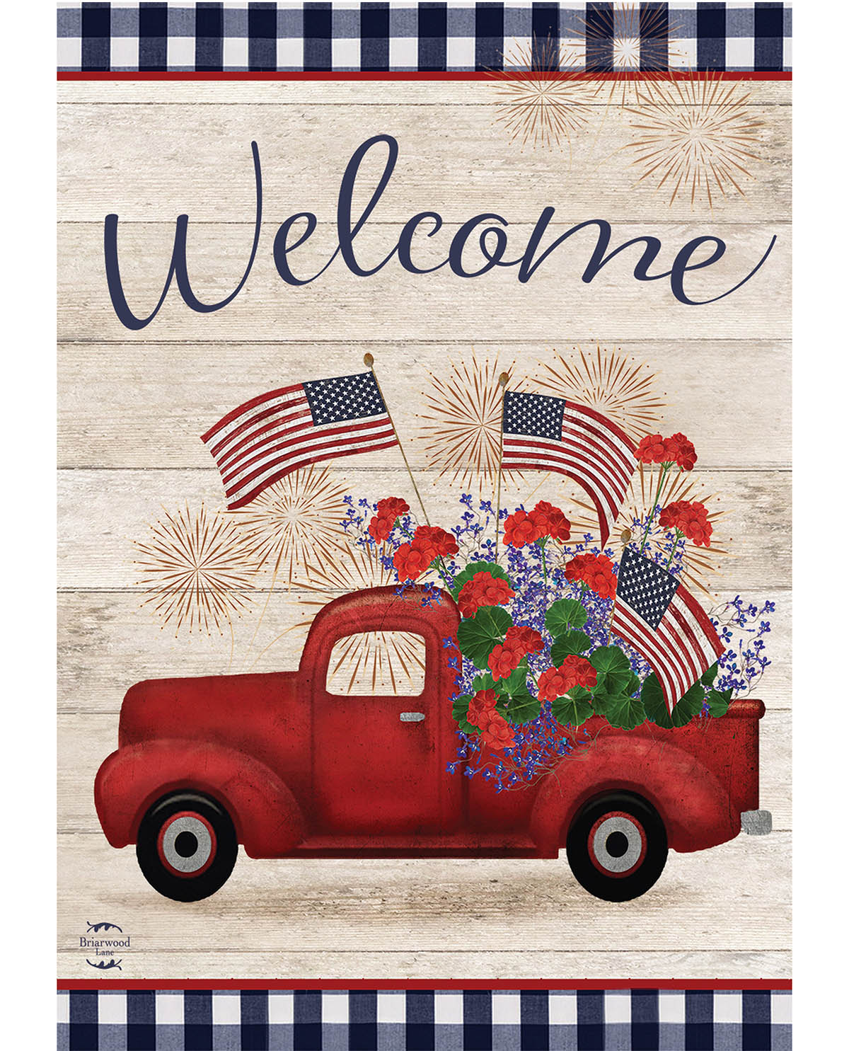 Stars & Stripes Truck Garden Flag