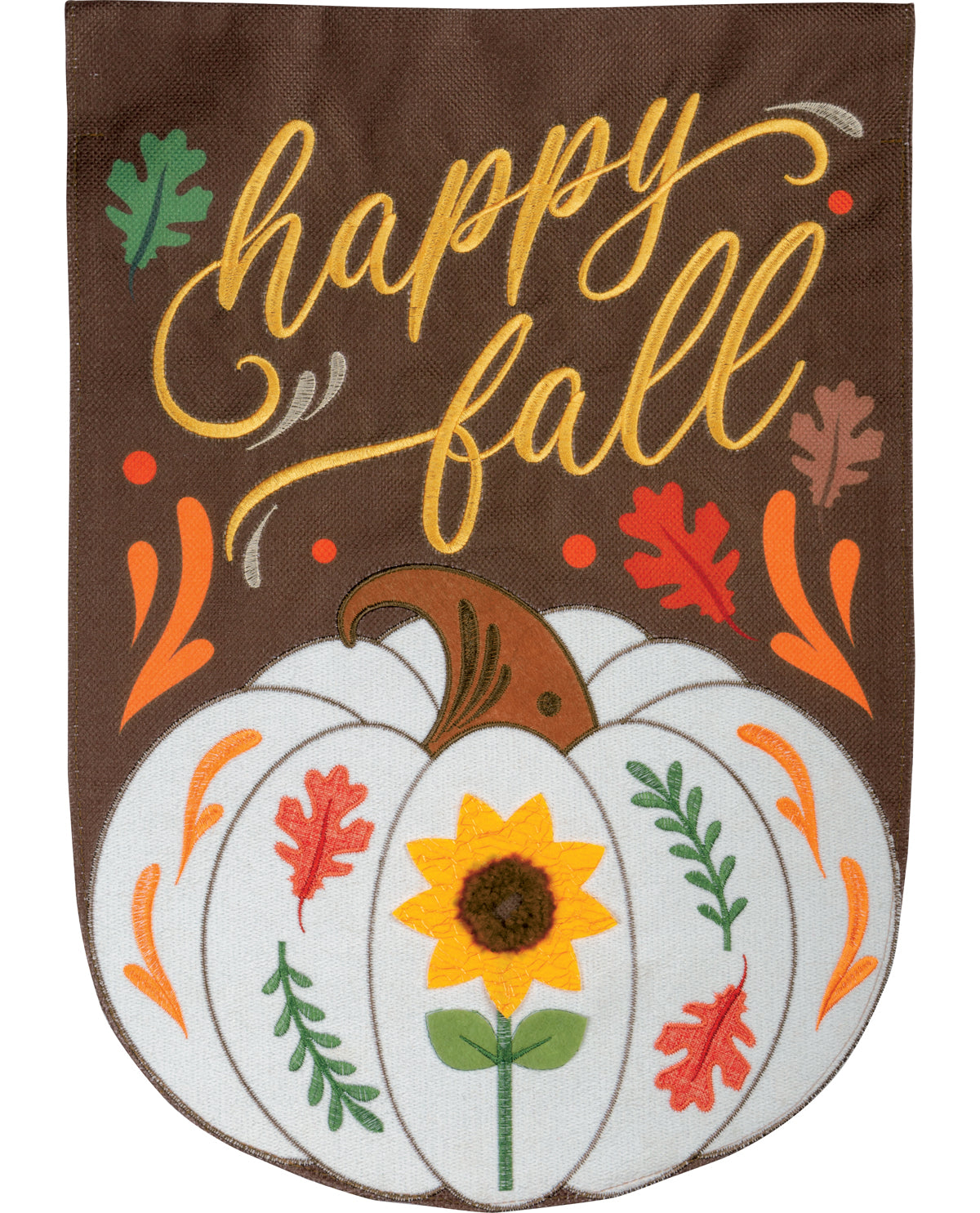Carson White Pumpkin Garden Flag