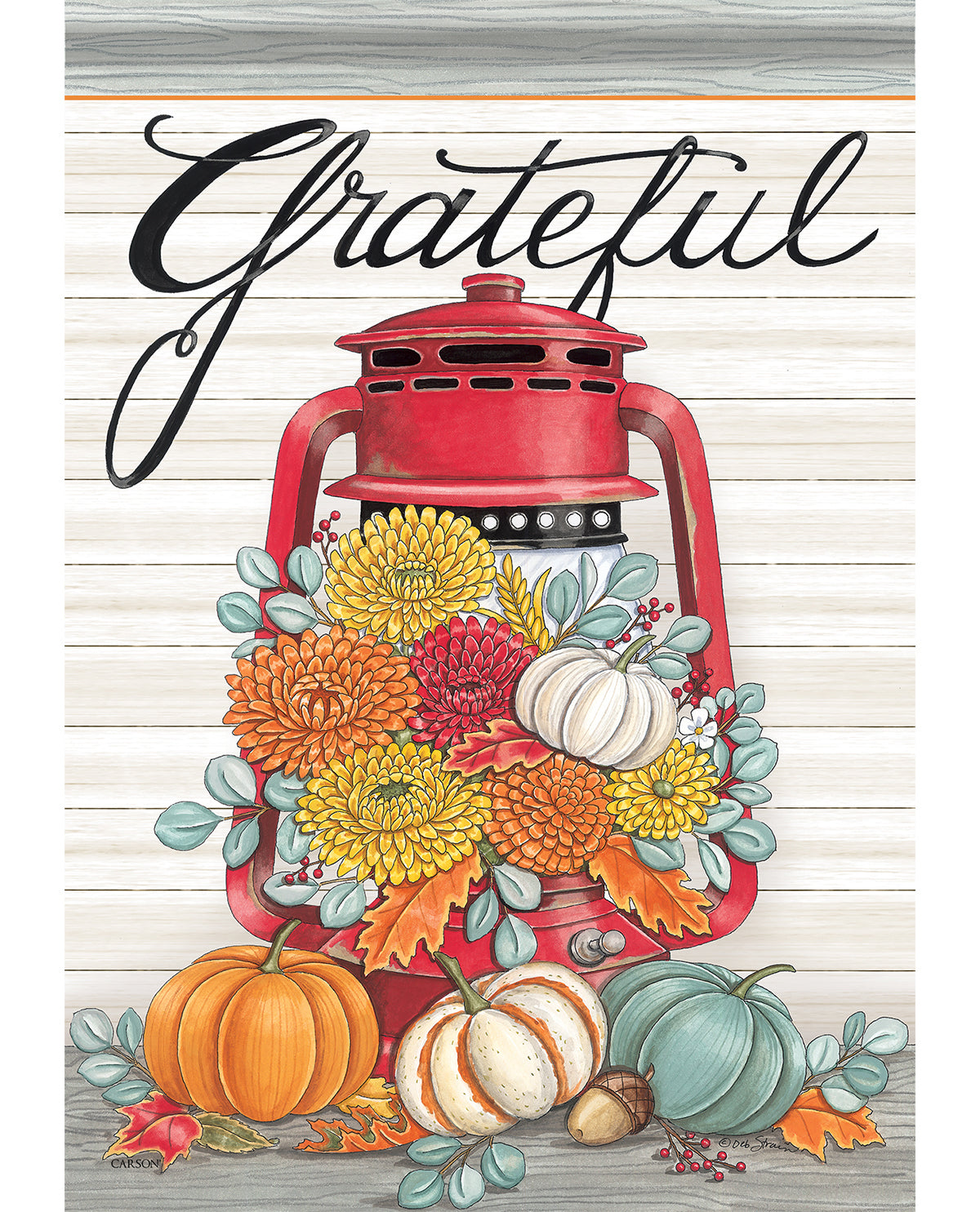 Thanksgiving Lantern Garden Flag