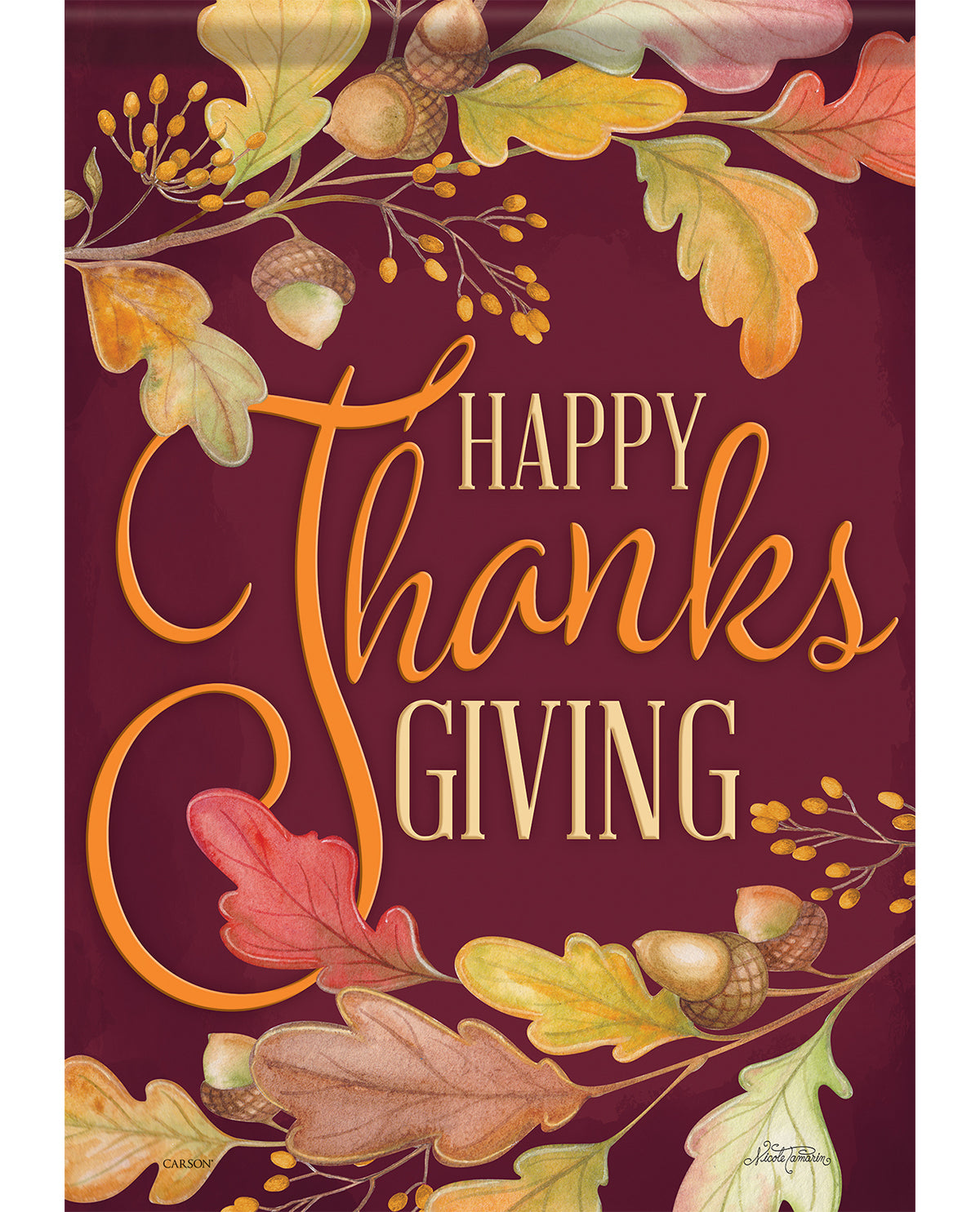 Thanksgiving Leaves Garden Flag