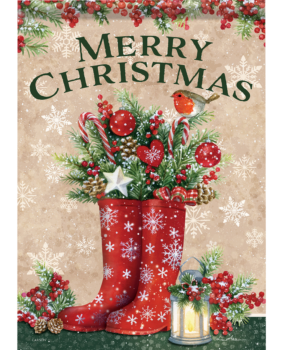 Holiday Boots Garden Flag