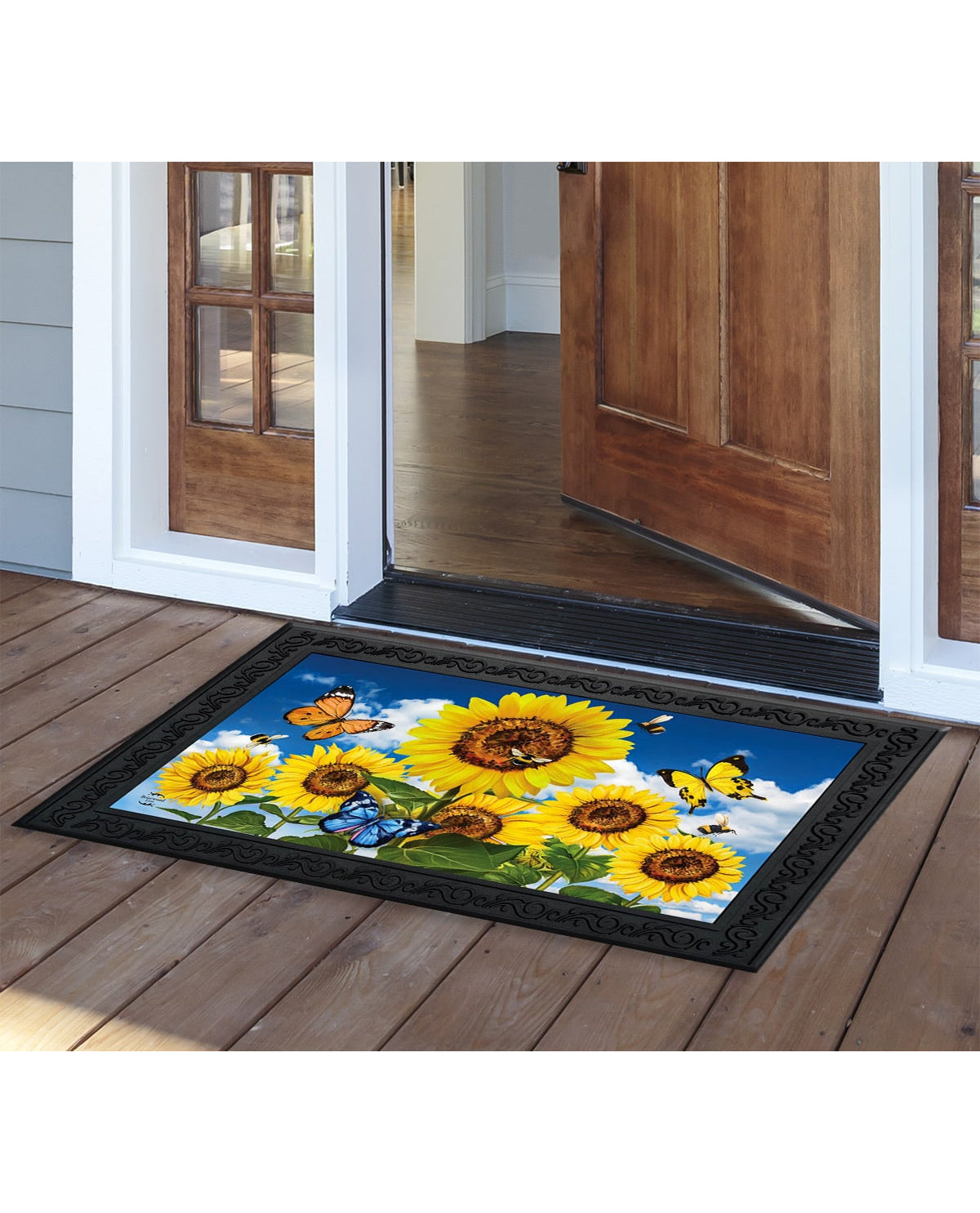 Sunflowers And Bees Summer Doormat