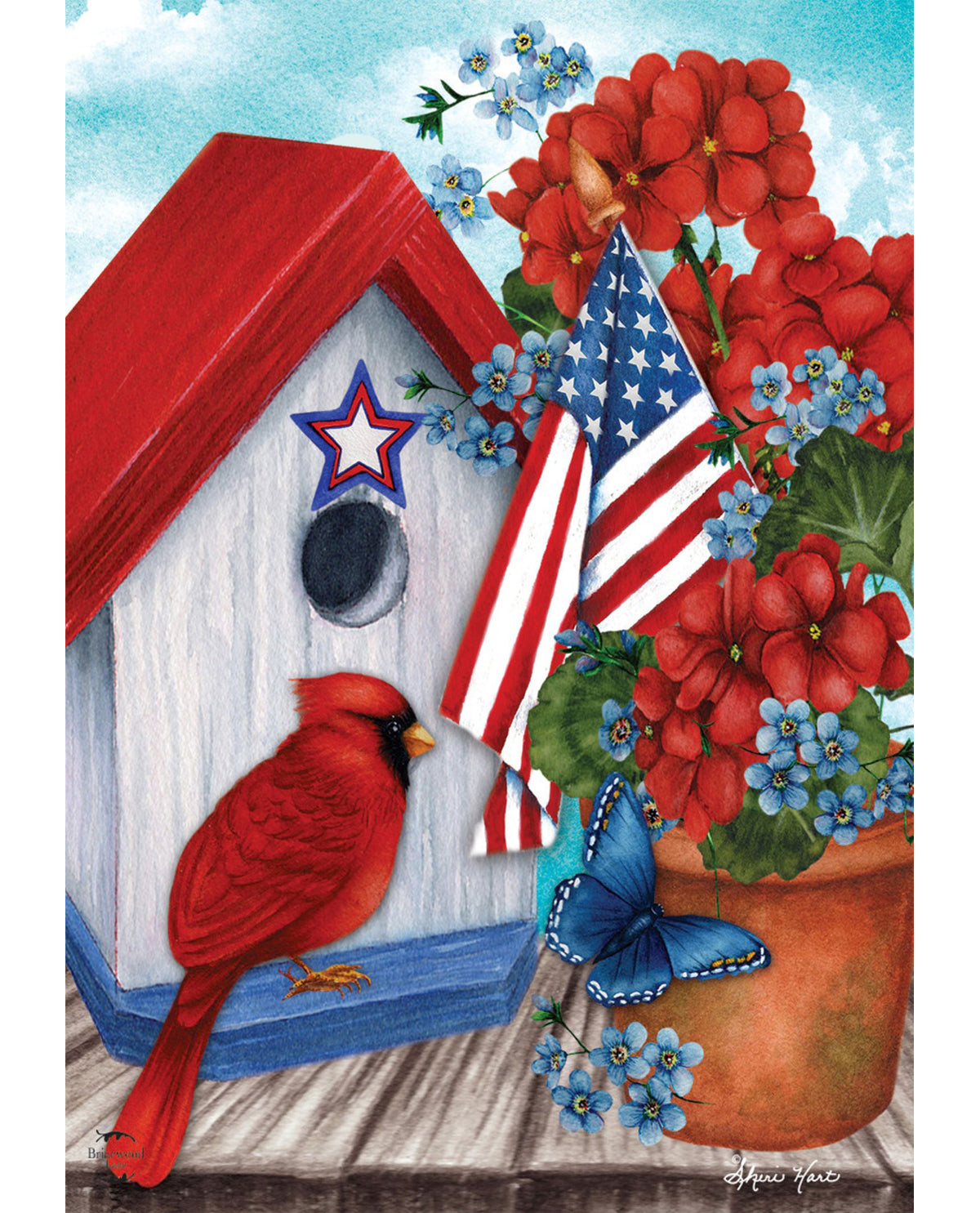 American Cardinal House Flag