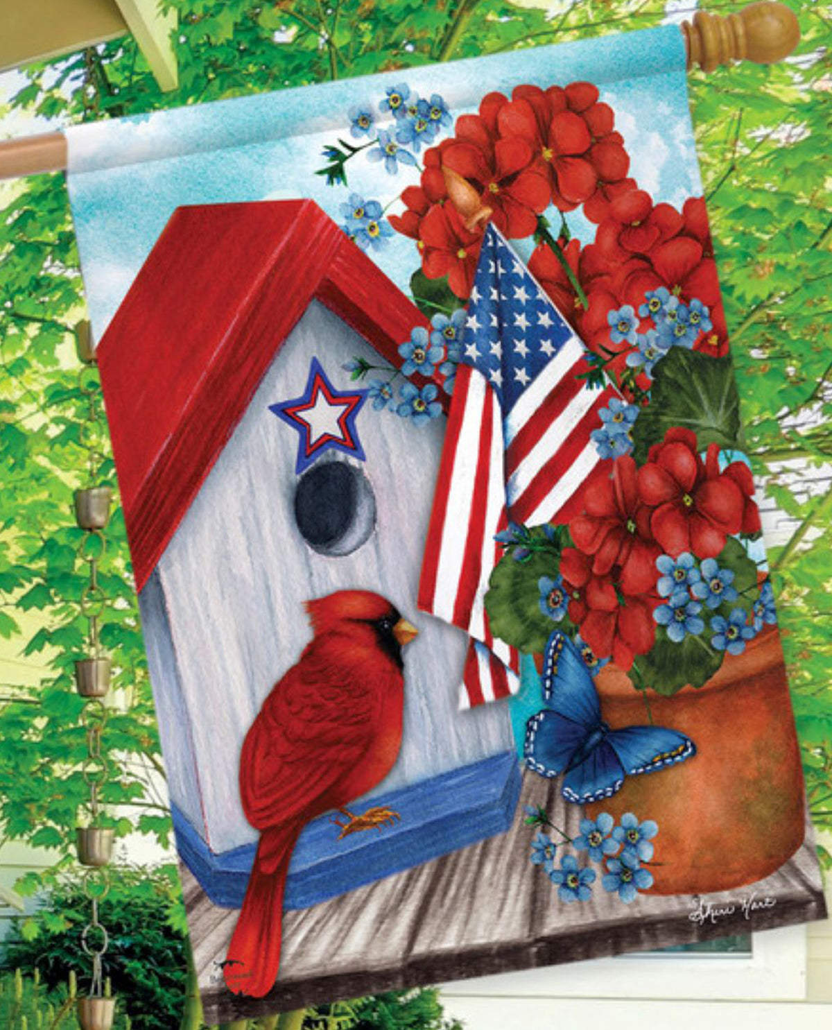 American Cardinal House Flag
