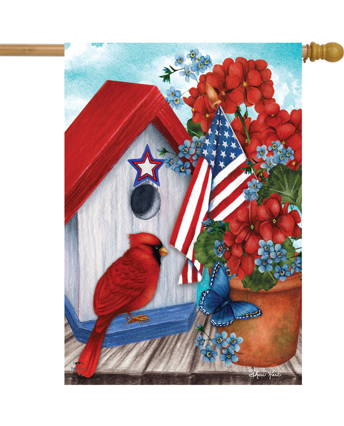 American Cardinal House Flag