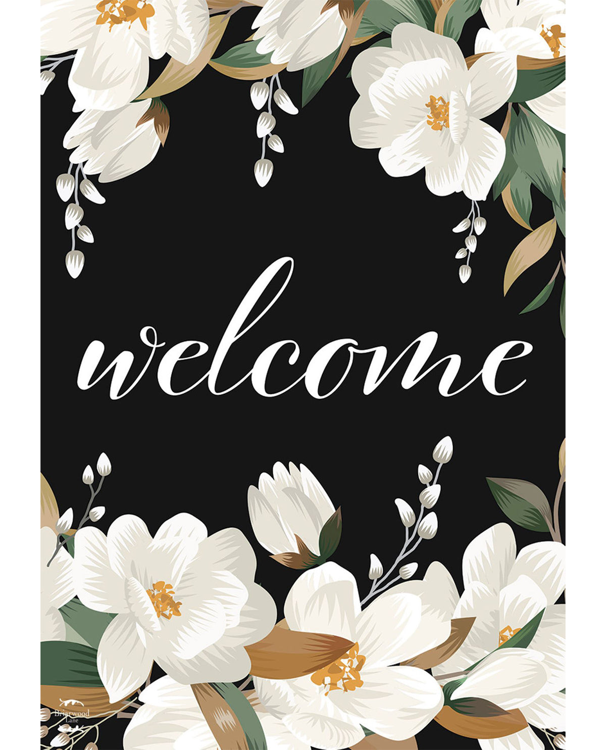 White Magnolias Garden Flag