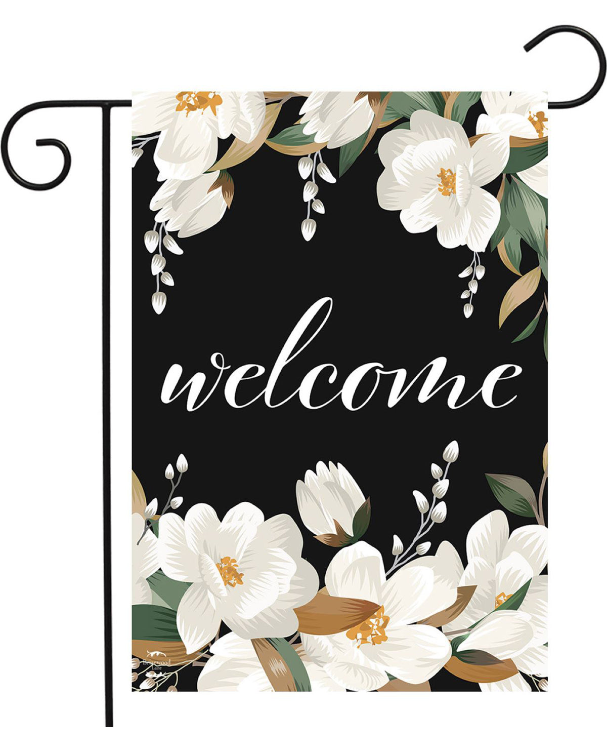 White Magnolias Garden Flag