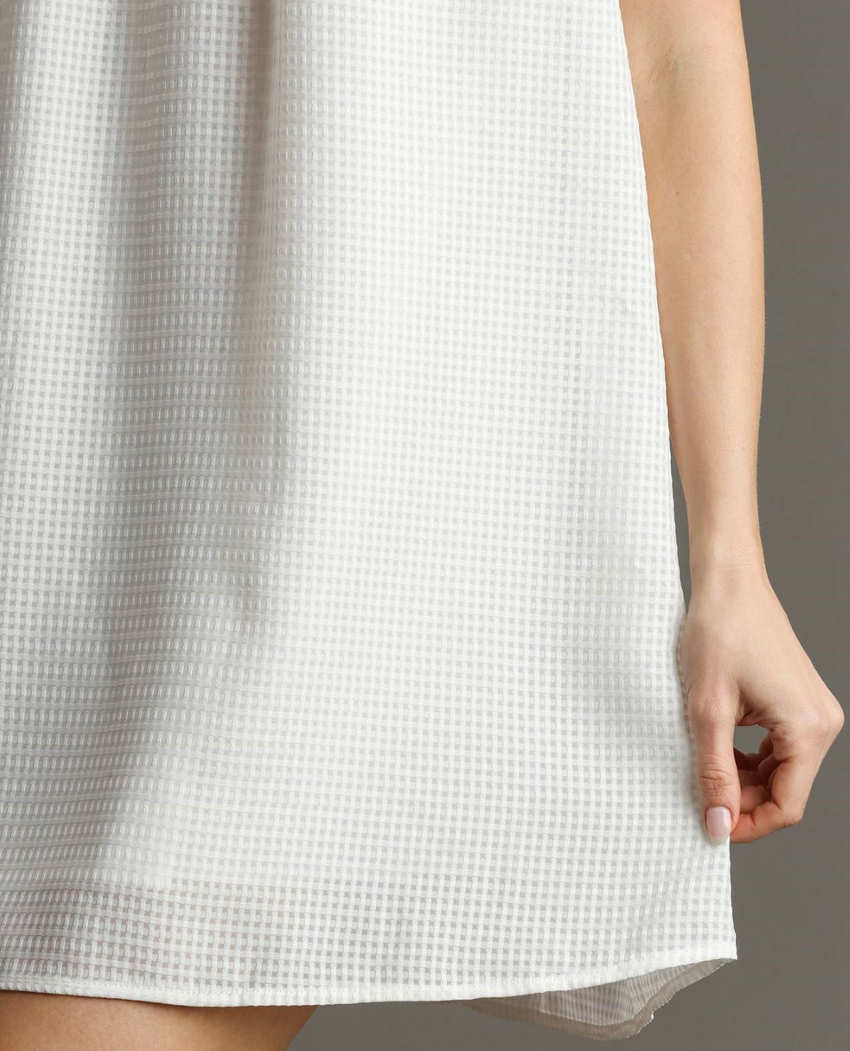 Ruffle Sleeve Split Neck Dress