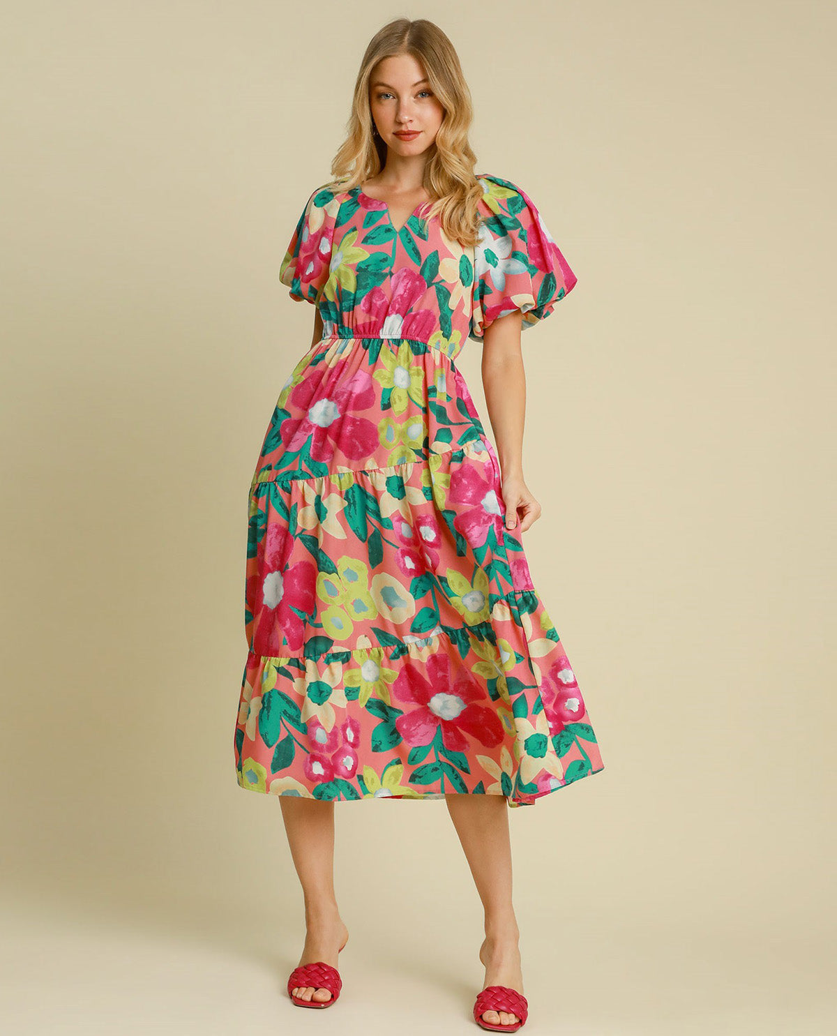 Floral Print Midi Dress