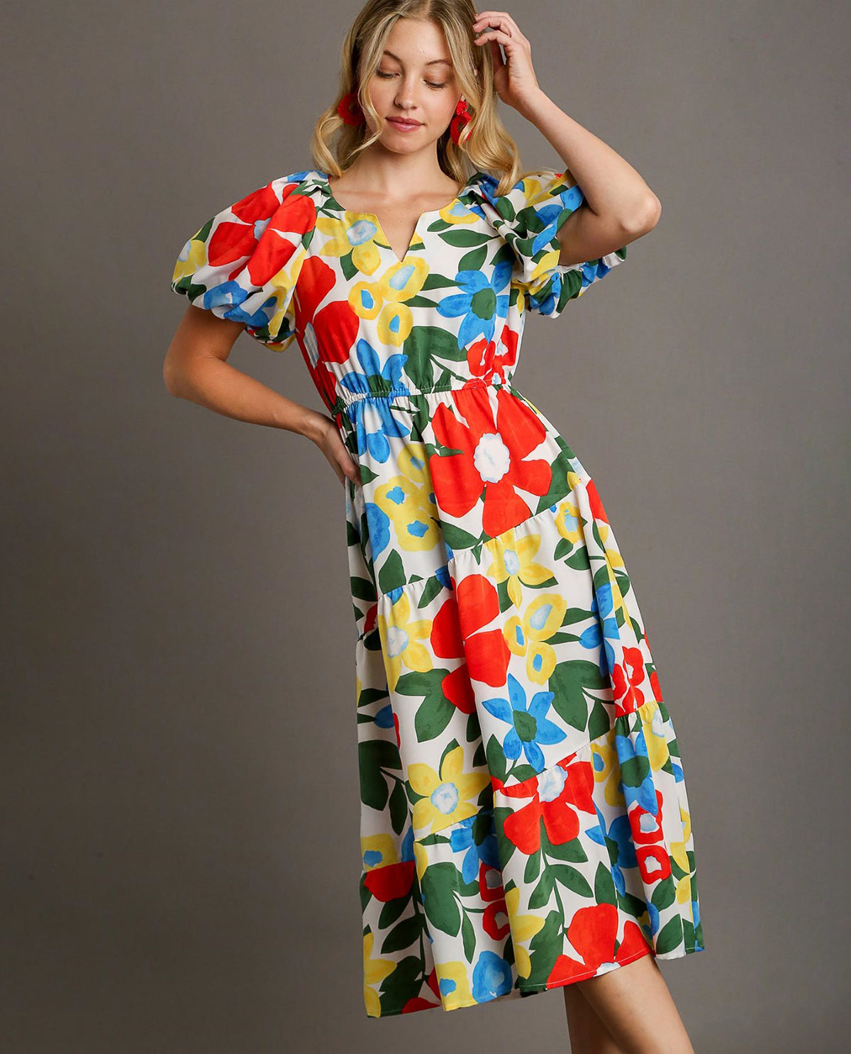 Floral Print Midi Dress