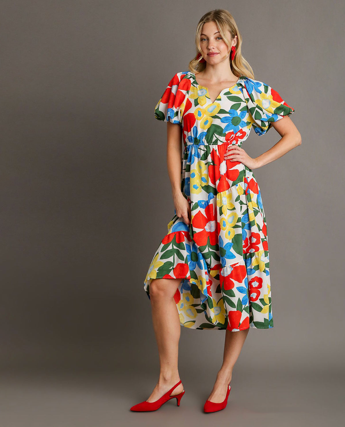 Floral Print Midi Dress