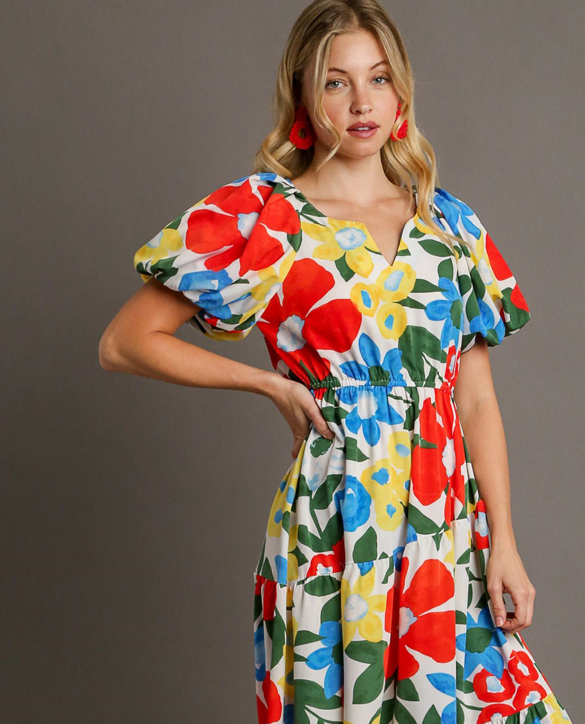 Floral Print Midi Dress