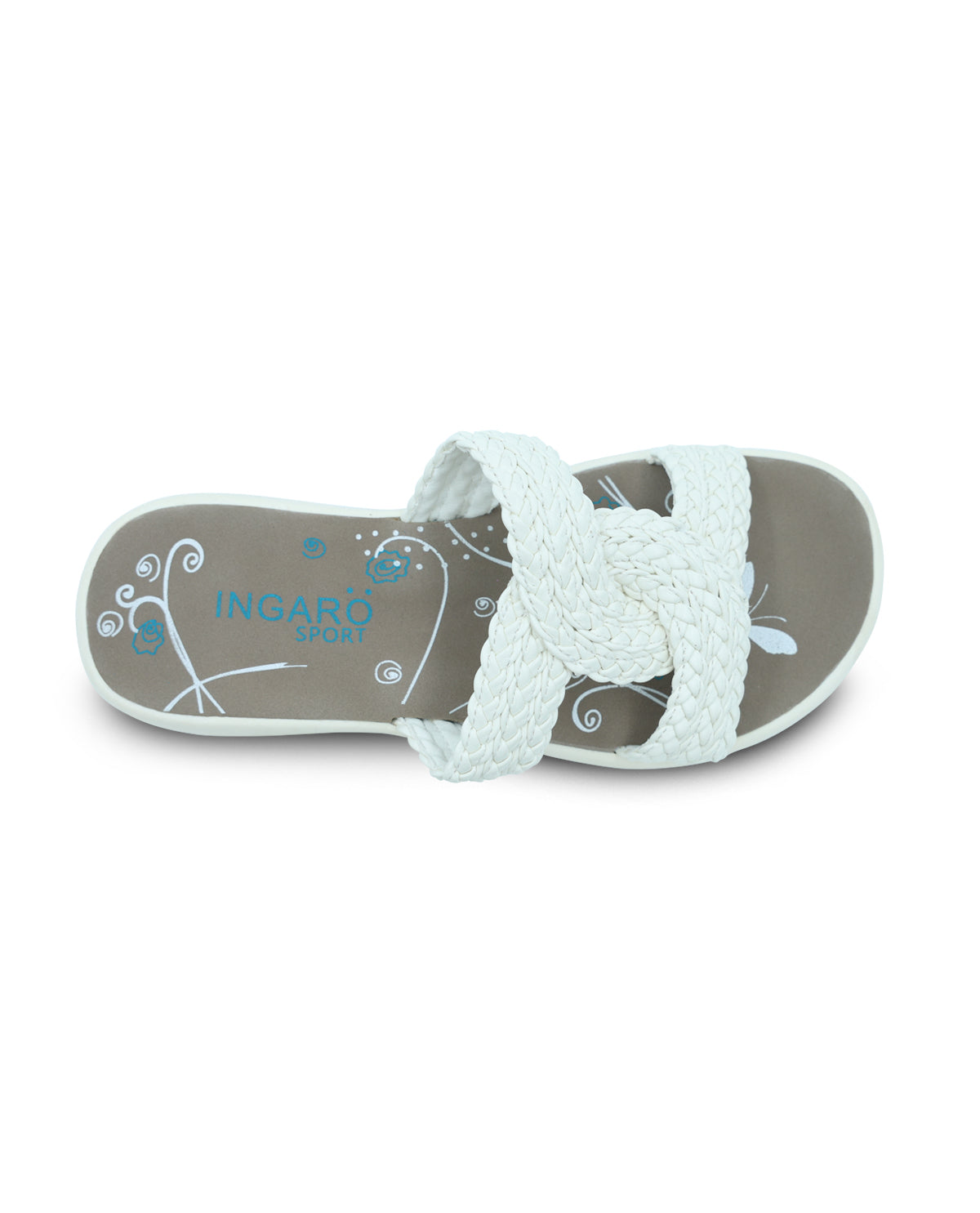 Ingaro Sport Raffia White Sandal