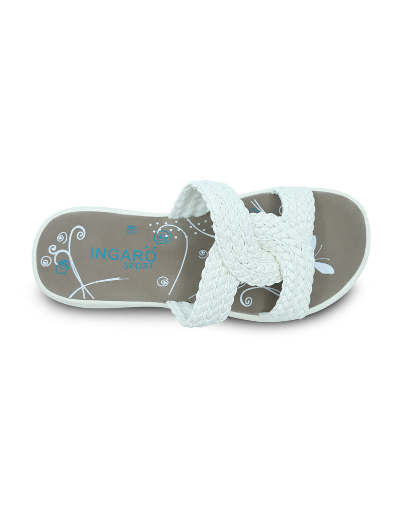 Ingaro Sport Raffia White Sandal