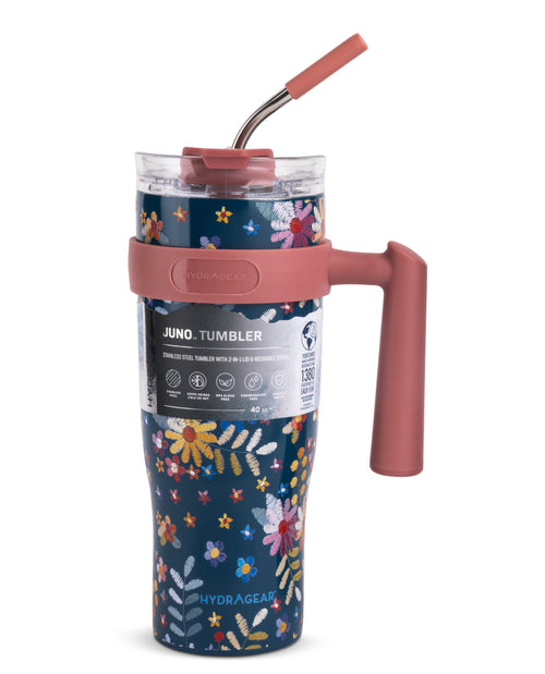 40oz Tumbler Floral Embroid
