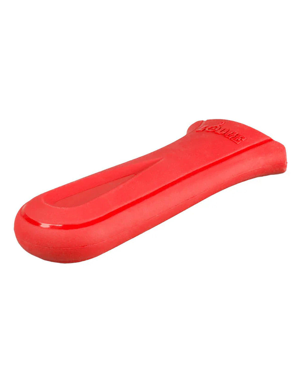 A red rubber dog toy with a textured surface and embossed brand name, shown on a plain white background.