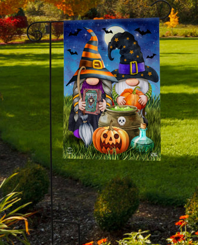 Halloween Gnomes Garden Flag