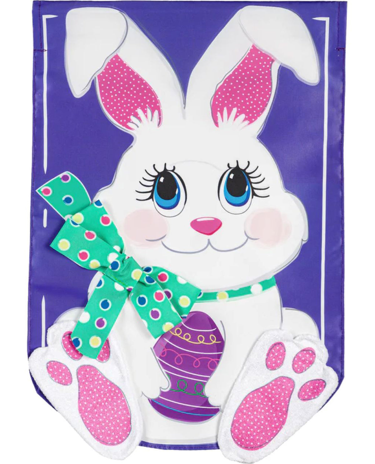 Easter Bunny Applique Garden Flag