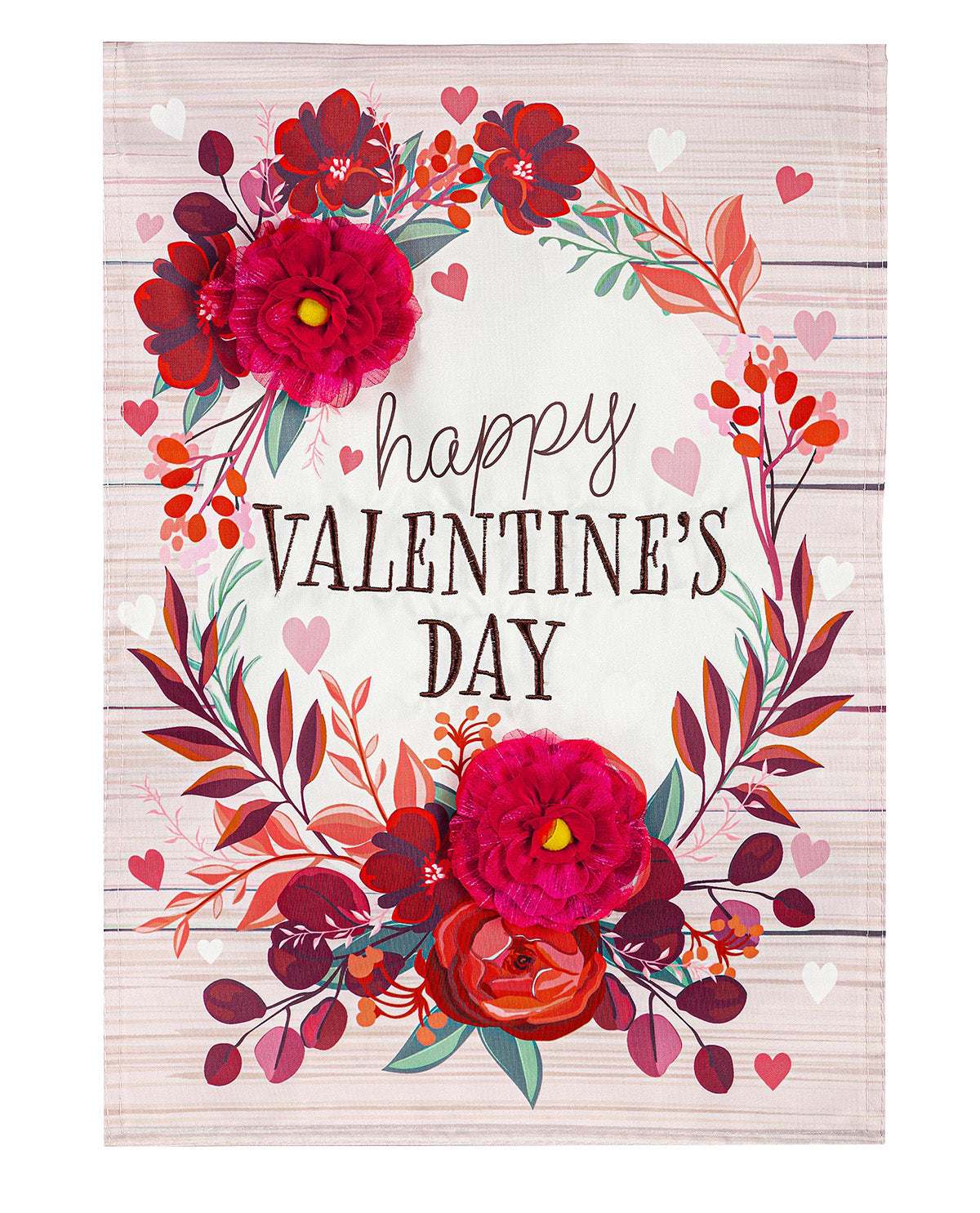 Floral Valentine's Day Mini Garden Flag