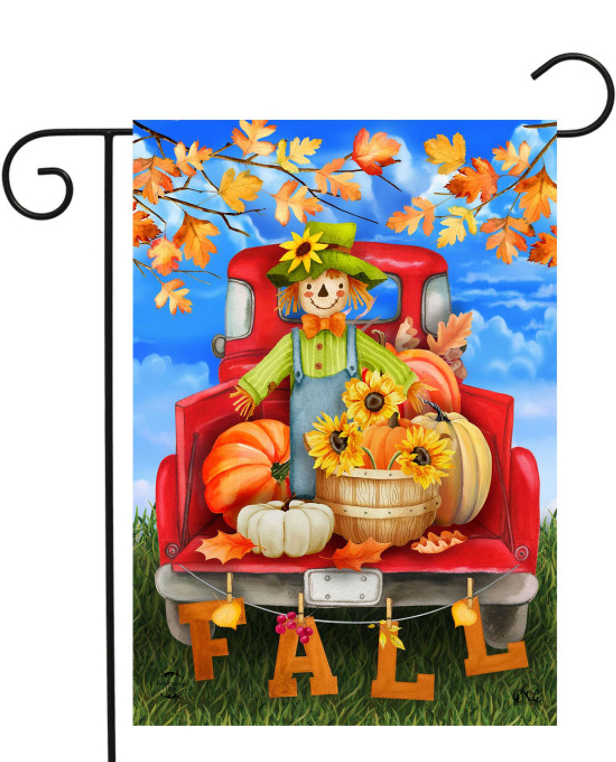Fall Bounty Pickup Garden Flag