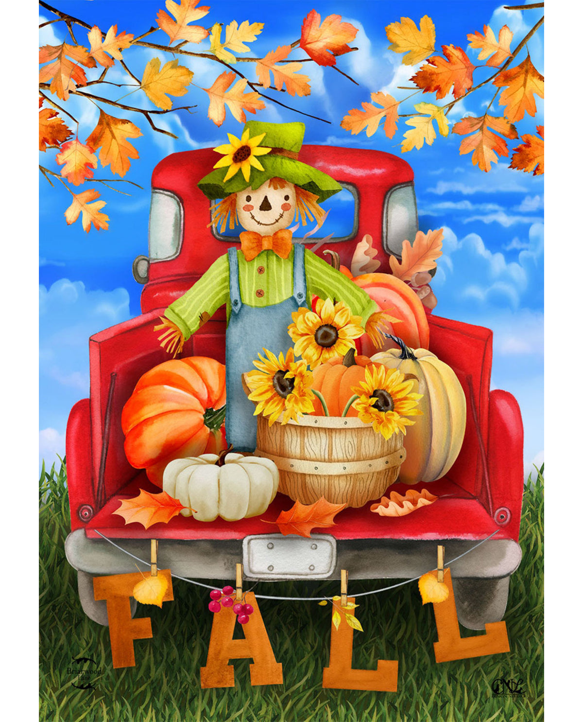 Fall Bounty Pickup Garden Flag