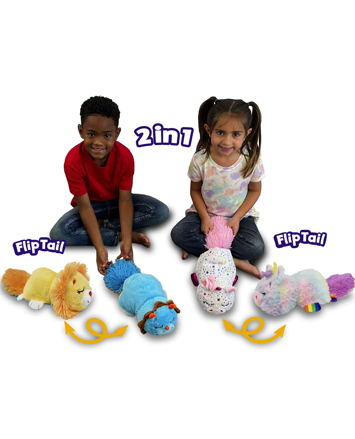 Flip-A-Zoo Happy Nappers Children's Plush Toy