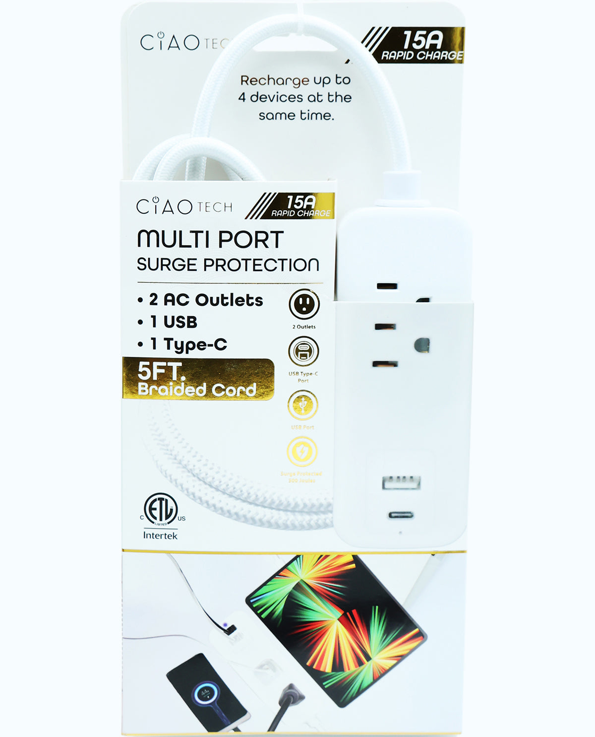 Multi-Port Surge Protector Cord