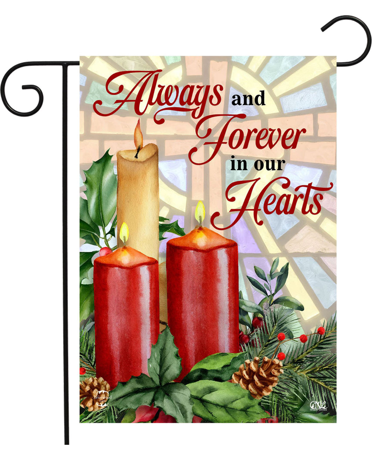 Christmas Candle Bereavement Garden Flag
