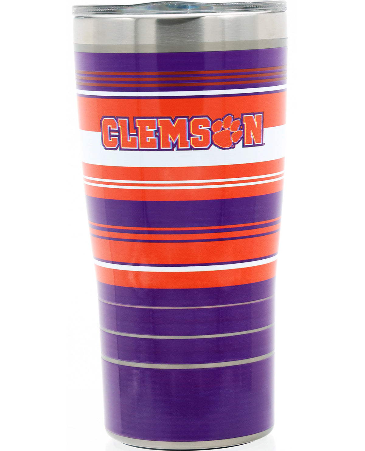 20oz. Tervis Clemson Tigers Hype Stripes Stainless Steel Tumbler with Slider Lid