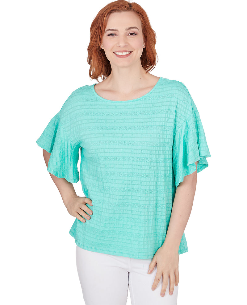 Ruby Road Missy Tropical Splash Decorative Knit Top