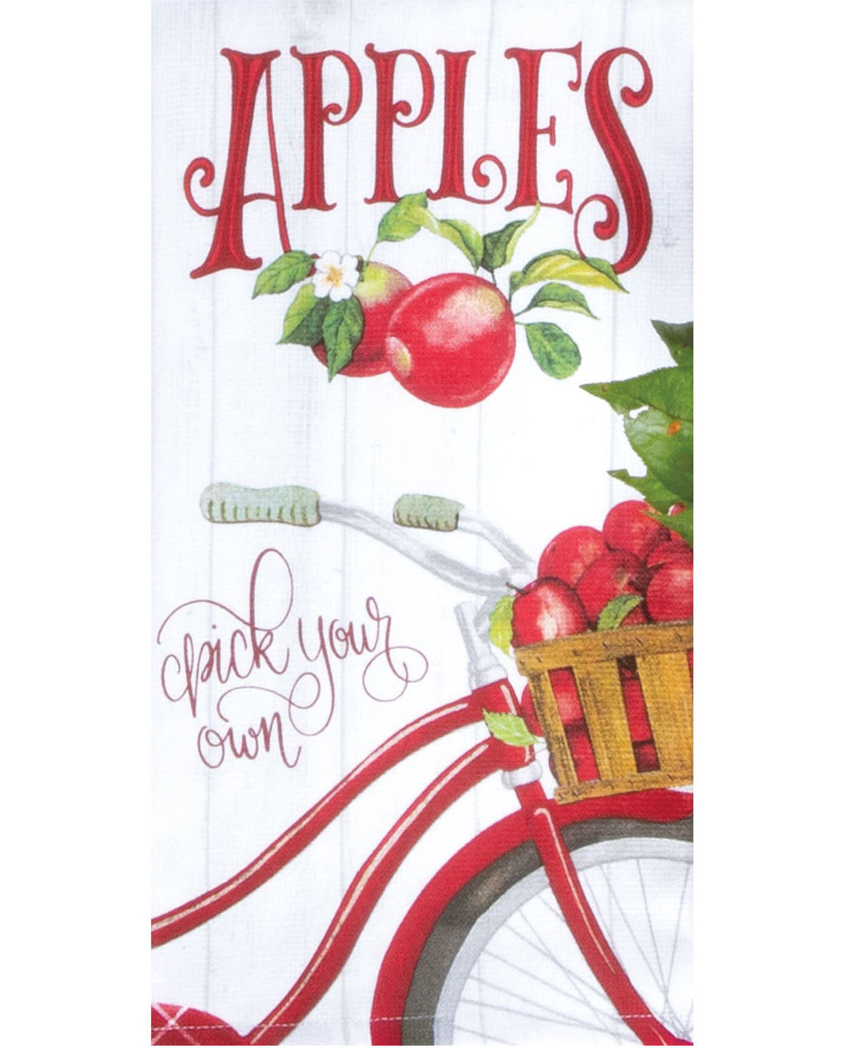 Apples & Bike Dual-Purpose Terry Cotton Kitchen Towel