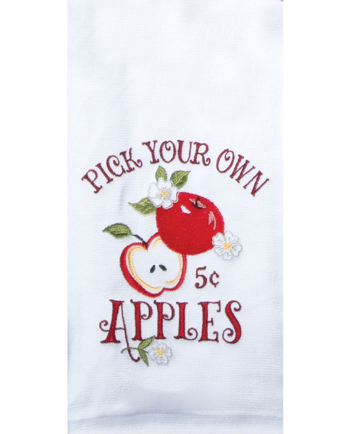 Pick Your Own Apples Embroidered Kitchen Towel